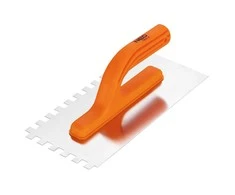 Dantyta mentelė NEO 50-202, 270 x 125 mm, 10 x 10 x 10 mm dantys, plastikinė rankena