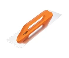 Dantyta mentele NEO 480 x 128 mm, 10 x 10 x 10 mm dantų dydis, medine rankena
