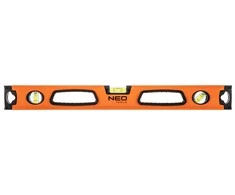 Neo Tools Neo aliuminio gulsčiukas su rankena, 3 buteliukai, magnetas, frezuoti matavimo paviršiai, 60 cm