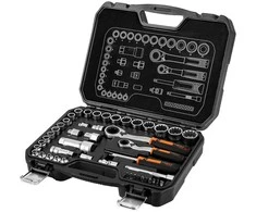 Zestaw Rinkinys 1/4", 3/8", 46 vnt. CrV praleidžiamųjų galvučių rinkinys