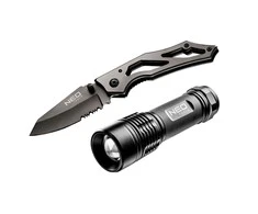 Neo Tools 2 dalių rinkinys (99-101 žibintuvėlis, 63-025 peilis)