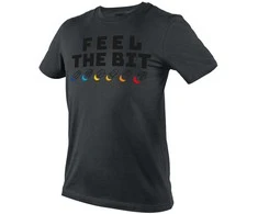 T Shirt Marškinėliai su spauda „FEEL THE BIT“, L dydis
