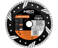 Tarcza Deimantinis diskas 200 x 25,4 mm, turbo