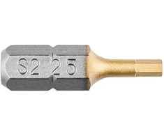 Koncówki HEX2,5 x 25 mm atsuktuvo antgaliai, 2 vnt.