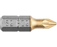 Koncówki PZ2 x 25 mm atsuktuvo antgaliai, 2 vnt.