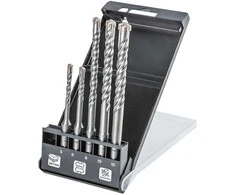 Zestaw Rinkinys SDS Plus betono grąžtų rinkinys, quatro, 5 vnt. rinkinys - 5, 6 x 110 mm + 8, 10, 12 x 160 mm
