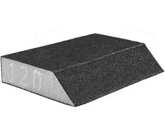 Gąbka Šlifavimo kempinė 125 x 25 x 90 mm, K120, įstriža