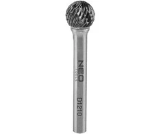 Frez HM metalo pjaustytuvas, D tipo (sferinis), 12 x 10 mm, kotas 6 x 45 mm