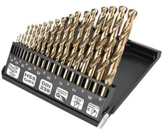 Grąžtas Wiertła HSS-Co metalo grąžtai 1,0–10,0 mm, 19 vnt. rinkinys