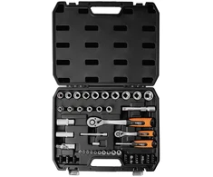 Neo Tools Klucze nasadowe 1/2", 1/4", komplektas 68 vnt., satyna