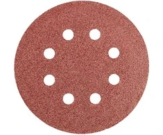 Krążki Šlifavimo diskai su lipdukais, 125 mm, P60, 5 vnt., su 8 skylėmis