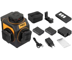 Neo Tools lazerinis 3D, 12 linii, žalia, etui, magnetyczny uchwyt