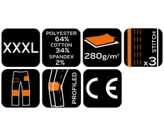 Spodnie Darbo kelnės Mix&amp;Match, pilkai juodos, dydis XXXL