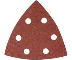 Papier Delta Velcro švitrinis popierius 93 x 93 mm P100, 5 vnt., su 6 skylėmis
