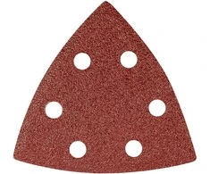 Papier Delta Velcro švitrinis popierius 93 x 93 mm P60, 5 vnt., su 6 skylėmis