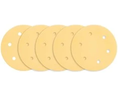 Papier Švitrinis popierius su lipdukais, 225 mm, K180, 5 vnt., su 6 skylėmis, šlifuokliams 59G264, 59G265