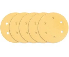 Papier Švitrinis popierius su lipdukais, 225 mm, K80, 5 vnt., su 6 skylėmis, šlifuokliams 59G264, 59G265