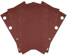 Papier Stačiakampis švitrinis popierius, 8 skylės, 130 x 80 mm, P240, skirtas 04-623, 5 vnt.