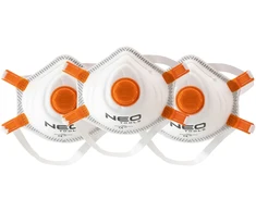 Neo Tools Półmaska przeciwpyłowa, FFP3, su zaworem, 3 vnt., CE