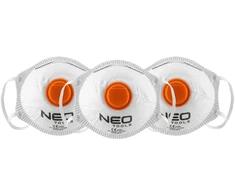 Neo Tools Półmaska przeciwpyłowa su 1 zaworkiem FFP2, 3 vnt., CE