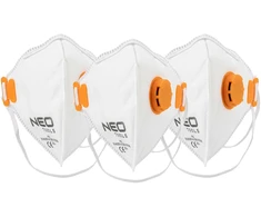 Neo Tools Półmaska składana FFP2, su zaworem, 3 vnt., CE