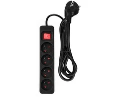 Przedłużacz Prailginimo laidas 1,5 m, 3 x 1,5 mm2, 4G, juodas, ĮJUNGTA/IŠJUNGTA
