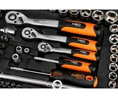 Neo 220 dalių raktų rinkinys 1/2", 3/8", 1/4"
