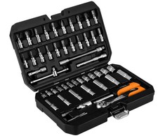 Neo Tools Rinkinys sėjamųjų veržliarakčiai 1/4", 55 vnt., satino apdaila