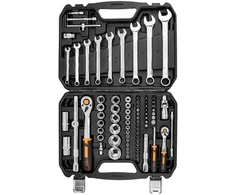Neo Tools Rinkinys kluczy nasadowych 1/2", 1/4", 82 vnt., CrV, ECO