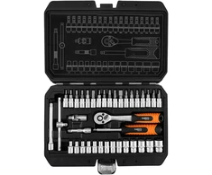 Neo Tools Rinkinys kluczy nasadowych 1/4", 38 vnt., satynowy