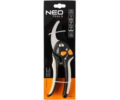 Neo Tools Genėjimo žirklas apeinant šakas 200 mm, pjovimo diapazonas iki 18 mm, reguliuojamas atstumas tarp žirklių.