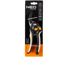 Neo Tools Priekalinis genėtuvas 200 mm, pjovimo diapazonas iki 18 mm, reguliuojamas atstumas tarp jų.