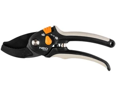 Neo Tools Priekalinis genėtuvas 200 mm, pjovimo diapazonas iki 18 mm, reguliuojamas atstumas tarp jų.