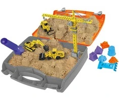Plac „Neo Tools“ statybvietės kinetinis smėlis, žaislas su lagaminu