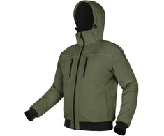 Kurtka Striukė OUTDOOR pašiltinta striukė su gobtuvu, žalia, M dydis