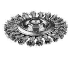 Szczotka Vielinis diskinis šepetys 125 mm, susukta viela, INOX, M14