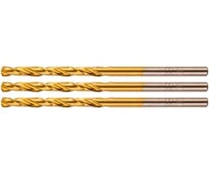 Wiertła HSS-TiN metalo grąžtai 2,4 mm, 3 vnt.