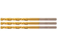 Wiertła HSS-TiN metalo grąžtai 2,5 mm, 3 vnt.