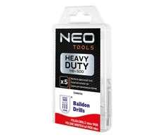 Grąžtas Neo Tools Specialūs grąžtai sandariems sraigtams perverti, HSS-E Co8, 3,2-8,5 mm, trumpi, 5 vnt.