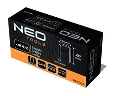 Neo Tools Cinkuotos kabės pneumatiniam segtukui (14-570), GA18, 90 tipas (4K), ilgis 20 mm, 4000 s