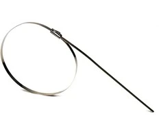 Nerūdijančio plieno metaliniai kabelių raiščiai 4,6x300 mm 100 vnt. amio-04323