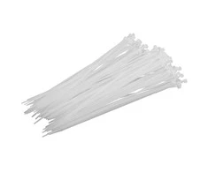 ‎Opaski Nailoniniai kabelių raiščiai (balti), 4,8x200 mm, 100 vnt., proline