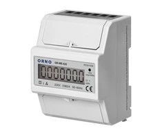 Orno 1 Fazowy 1 fazės elektros energijos suvartojimo indikatorius, 80A, 3 moduliai, DIN TH-35mm