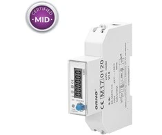 Orno 1 Fazowy 1 fazės elektros skaitiklis, 100A, MID, 1 modulis, DIN TH-35mm, PV