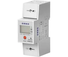 Orno 1 Fazowy Vienfazis elektros energijos skaitiklis, 80A, MID, RS485, papildomas indikatorius, impulsų išėjimas, RESET mygtukas, 2 moduliai, DIN TH-35mm