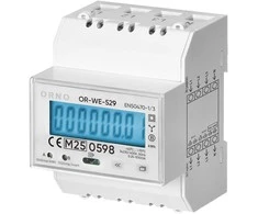 Orno 3 Fazowy Trifazis elektros skaitiklis, 100 A, RS-485 prievadas, MID, 4 moduliai, DIN TH-35 mm, paruoštas PV sistemoms