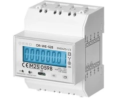 Orno 3 Fazowy Trifazis elektros skaitiklis, 100A, MID, 4 moduliai, DIN TH-35mm