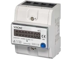 Orno 3 Fazowy 3 fazių elektros energijos suvartojimo indikatorius, 80 A, papildomas indikatorius, impulsų išėjimas, RESET mygtukas, 2 moduliai, DIN TH-35 mm