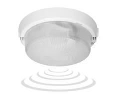 Sieninis šviestuvas Orno 8080T / MAT-RIVA / MS, šviestuvas su mikrobangų judesio jutikliu, 100W, E27, IP44, matinis stiklas, kabelių riebokšliai