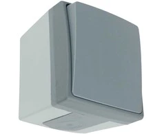 Orno Vienpolis jungiklis AQUATIC PRO IP 55 Pilkas Grafitas 10 vnt